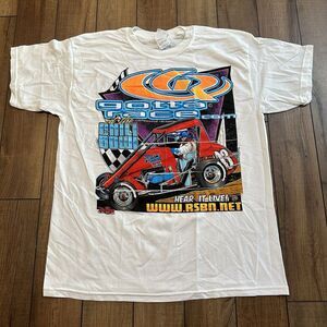 NWOT Vintage 2003 USAC chili bowl sprint car midget car racing t shirt white‎ XL